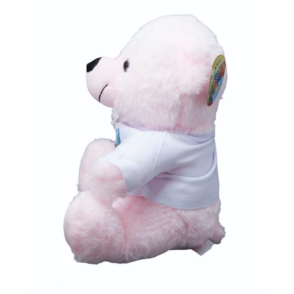 Teddy Bear Stuffed Animal I Love You Mom T-Shirt Plush Toy Gift For Mothers , 9" - Picture 2 of 5